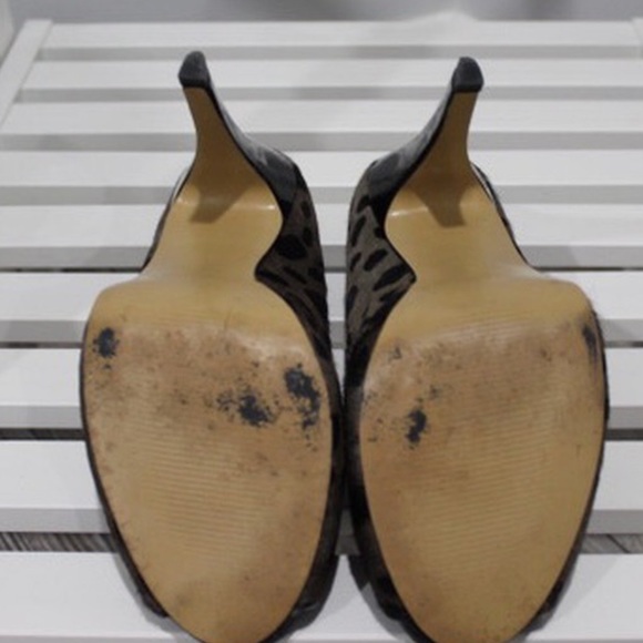 Nine West Open Toed Cheetah Print Stilettos - Picture 4 of 4